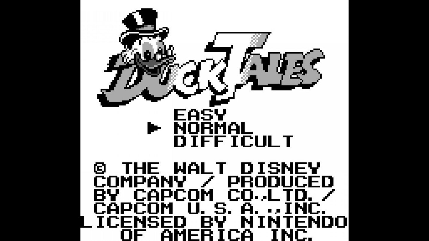 Duck Tales Game Boy Disney platformer action video game Scrooge McDuck treasure hunting pogo jump cane bounce Capcom NES port handheld retro classic 8-bit gameplay screenshot