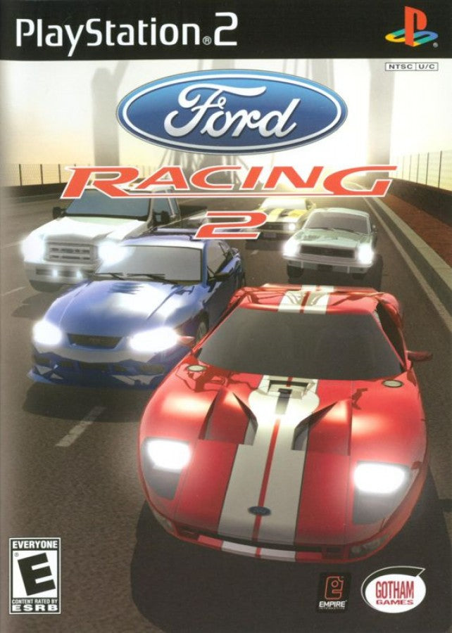 Ford Racing 2 cover art for PlayStation 2 (PS2) Ford-licensed arcade-style racing video game