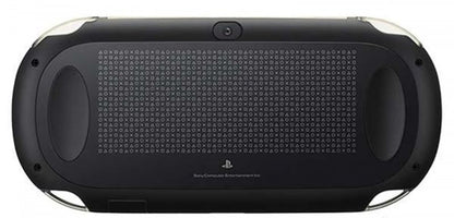 PlayStation Vita PS Vita 1000 Black handheld gaming console featuring OLED touchscreen display dual analog sticks front and rear cameras portable gaming with physical and digital titles scratch and scuff cosmetic condition Sony handheld entertainment collectible gaming appeal