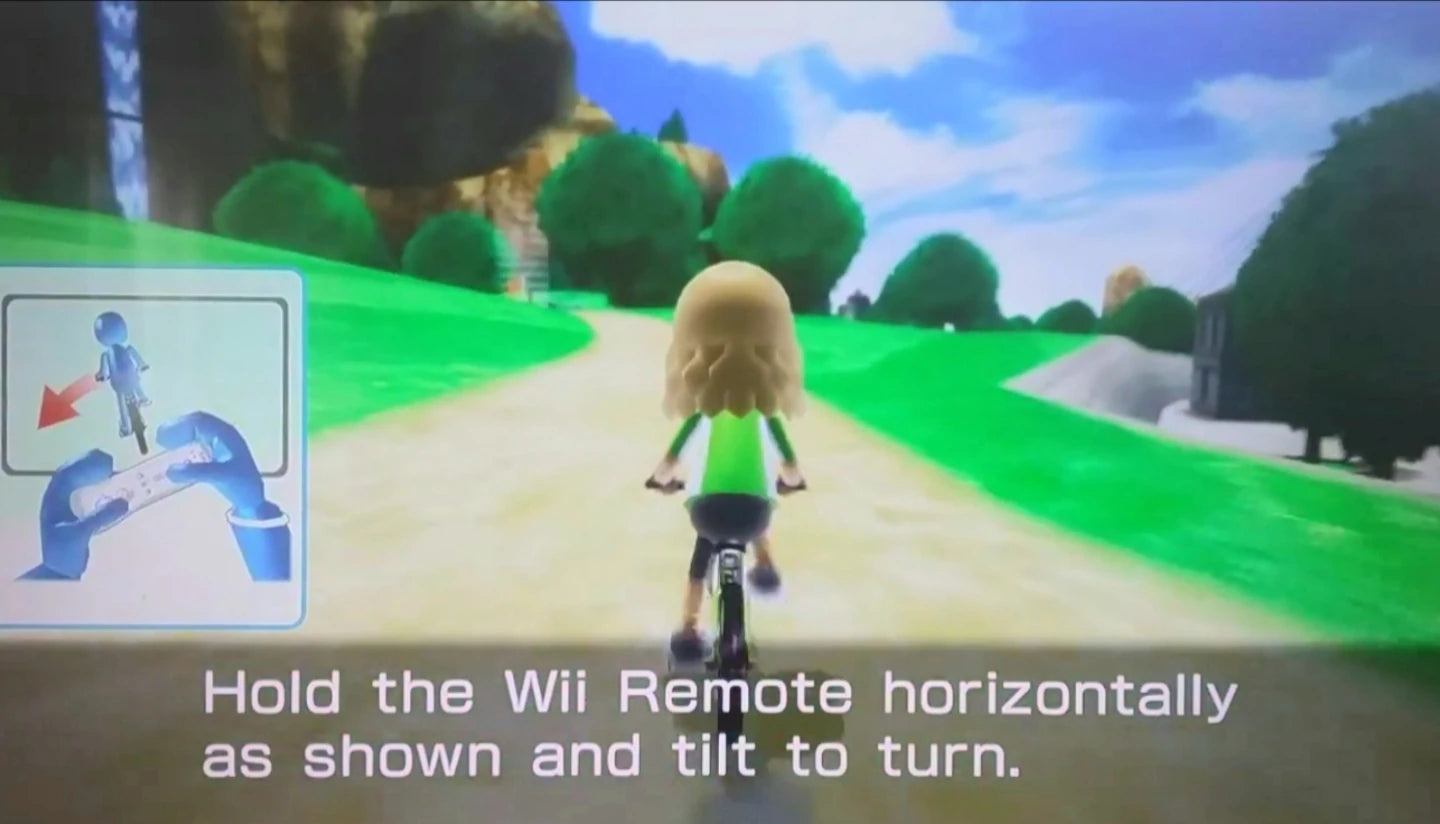 Wii Fit gameplay for Nintendo Wii (Wii) featuring fitness activities with the Wii Balance Board, including yoga, strength training, aerobics, and balance games.