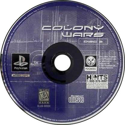 Colony Wars PlayStation 1 space combat flight simulator video game Psygnosis interstellar warfare campaign disc art  