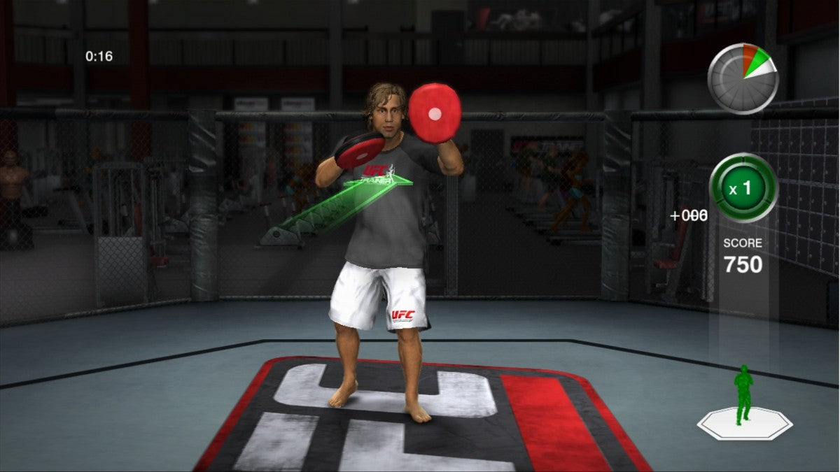 UFC Personal Trainer Platinum Hits Xbox 360 video game featuring fitness and training gameplay mixed martial arts workouts exercise routines Kinect motion control support and official UFC branded fitness title gameplay