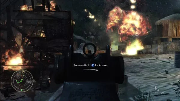 Call of Duty: World at War gameplay for Xbox 360 (X360) first-person shooter video game
