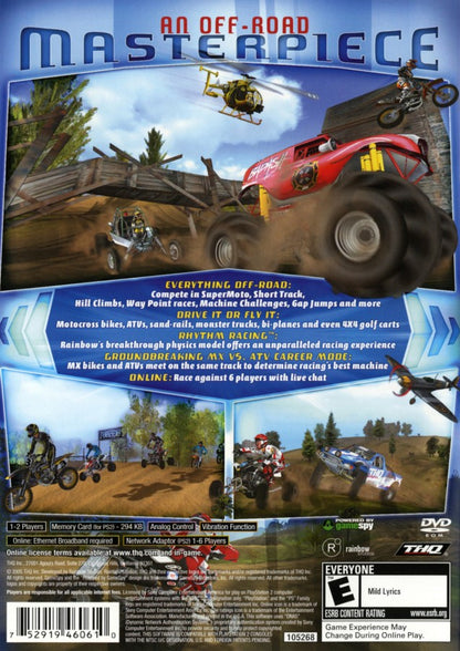 MX vs. ATV Unleashed [Greatest Hits] – PlayStation 2 (PS2) off-road racing video game back of case