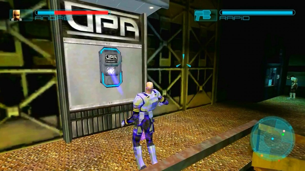 Project Eden PlayStation 2 PS2 video game, action adventure shooter, cooperative gameplay, sci-fi exploration, console title gameplay