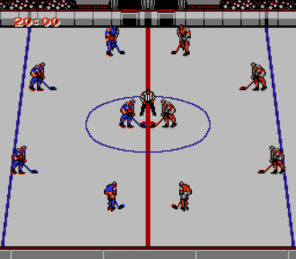 Blades of Steel retro NES video game Blades of Steel hockey sports simulation arcade style gameplay multiplayer competitive action classic console title Nintendo Entertainment System release gameplay