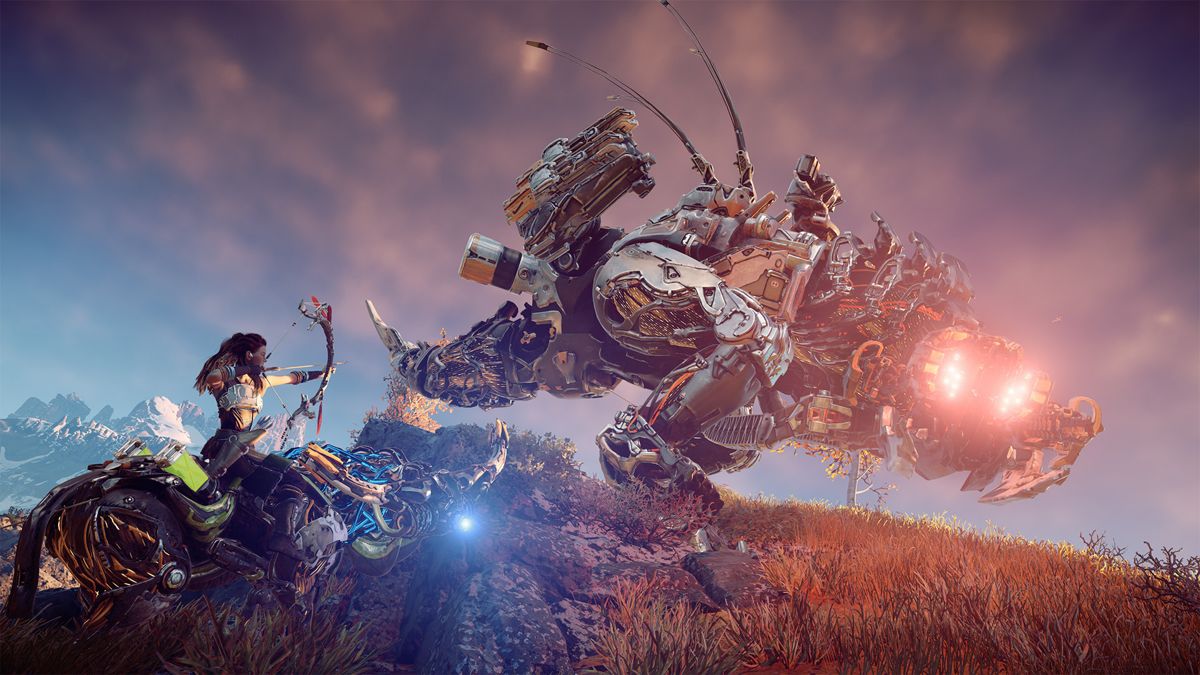 Horizon: Zero Dawn – PlayStation 4 (PS4) video game gameplay, open-world action RPG exclusive to PS4 set in a lush, post-apocalyptic world
