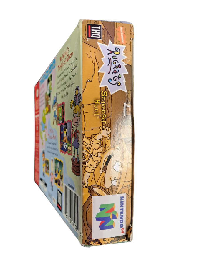 Rugrats Scavenger Hunt CIB complete in box party board style game featuring Rugrats characters mini games multiplayer challenges and Nickelodeon themed gameplay box side