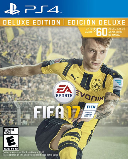 FIFA 17 [Deluxe Edition] – PlayStation 4 (PS4) video game cover image, immersive football simulation by EA Sports
