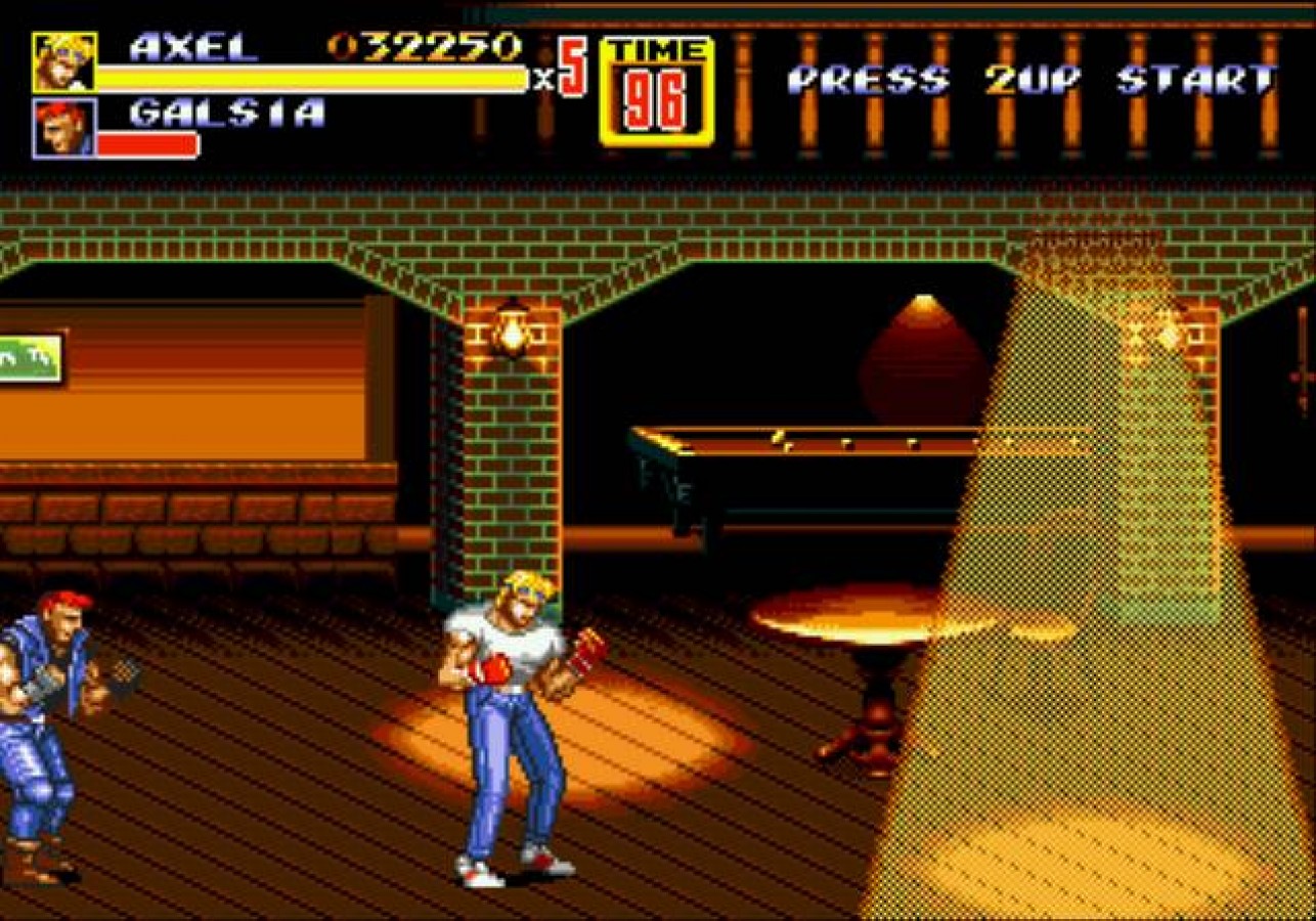Streets of Rage 2 cartridge for the Sega Genesis not for resale variant featuring 16 bit side scrolling beat em up gameplay with cooperative multiplayer iconic soundtrack and intense street fighting action gameplay