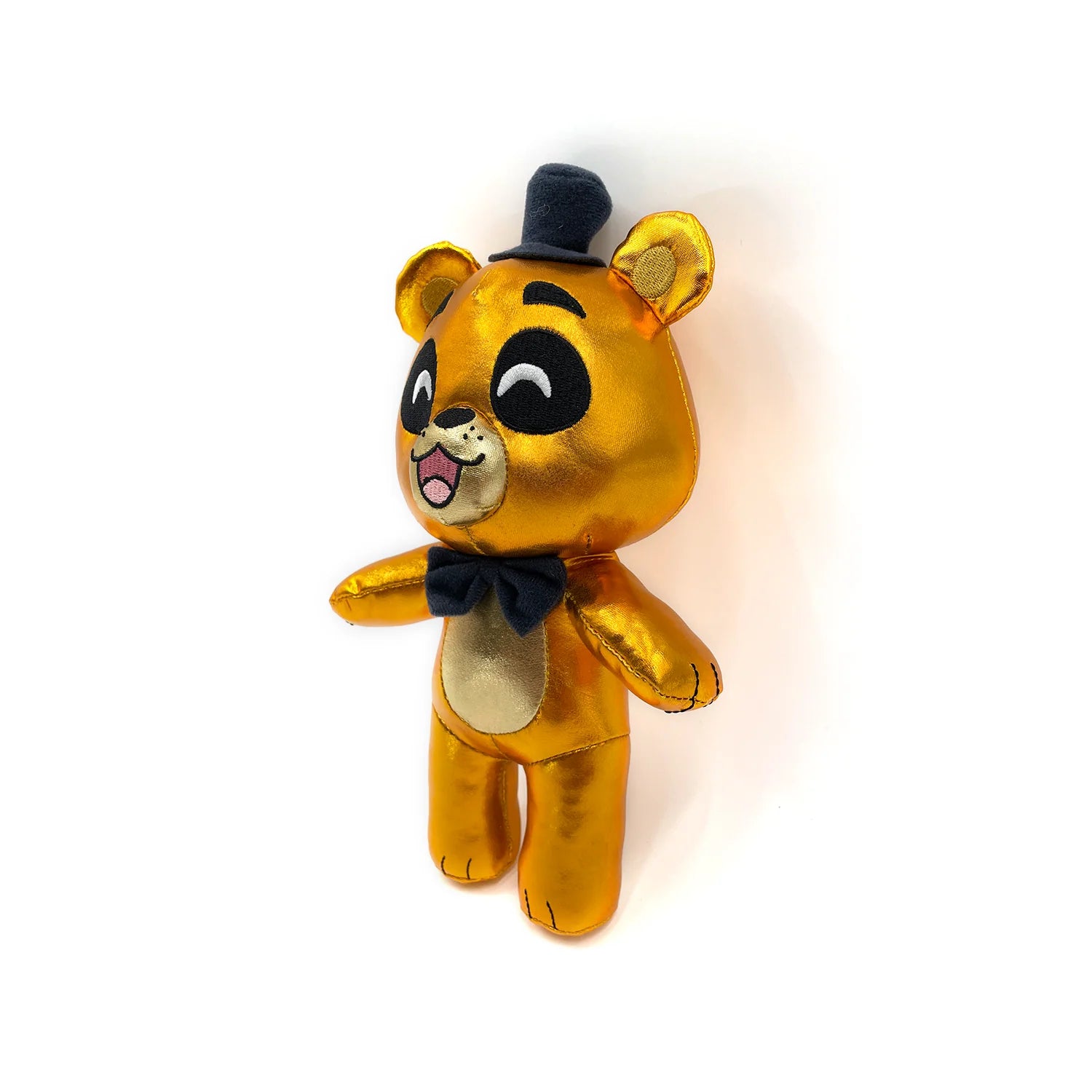 Five Nights at Freddy's Golden Freddy Chibi 9 inch plush toy featuring cute stylized character design soft stuffed collectible official FNAF merchandise and display plush for fans side view