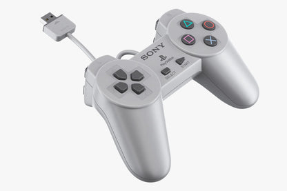 OEM PlayStation Classic Mini controller authentic official accessory wired USB connection original replica design for retro gaming system controller and wire