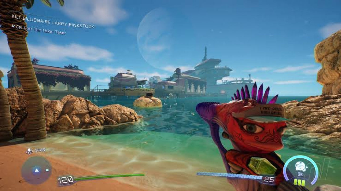 High on Life 2 PlayStation 5 PS5 for first person shooter video game fans featuring comedic sci fi action colorful alien worlds talking weapons bounty hunting missions fast paced gunplay platforming exploration unique characters and irreverent humor with immersive next generation gameplay collectible gaming appeal gameplay fps