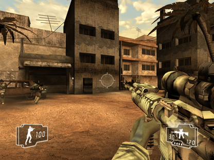 Shadow Ops: Red Mercury retro Xbox video game Shadow Ops Red Mercury military first person shooter tactical combat modern warfare mission based FPS console title Xbox release gameplay