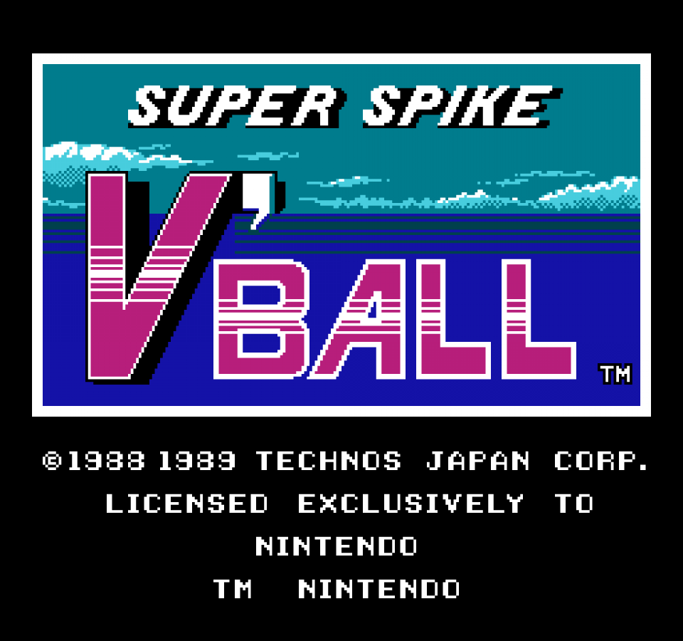 Super Spike V'Ball Nintendo Entertainment System NES for sports volleyball video game fans featuring fast paced beach volleyball matches arcade style gameplay single player and multiplayer modes tournament competition power shots classic Nintendo entertainment retro gaming collectible gaming appeal gameplay