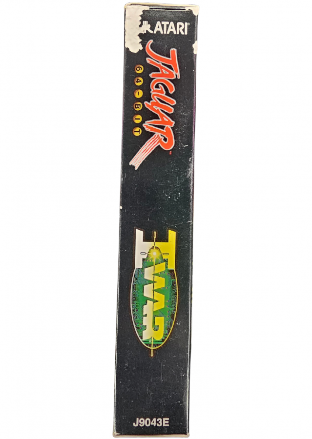 I-War Atari Jaguar JAG video game featuring fast paced futuristic space combat gameplay arcade style action spacecraft battles enemy encounters tactical missions high speed combat dangerous environments explosive action and classic Atari Jaguar gameplay retro video game collection collectible gaming appeal left side