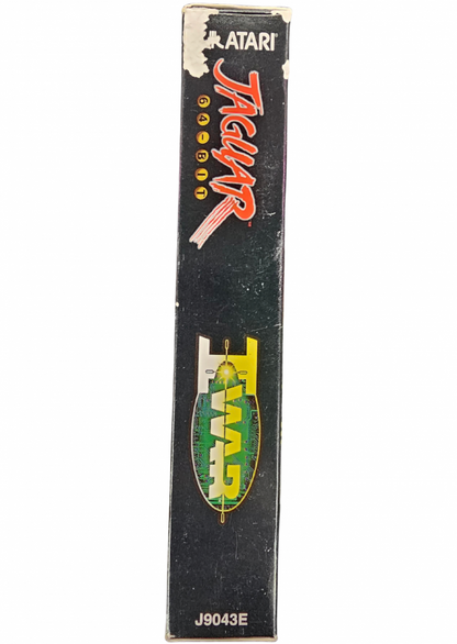 I-War Atari Jaguar JAG video game featuring fast paced futuristic space combat gameplay arcade style action spacecraft battles enemy encounters tactical missions high speed combat dangerous environments explosive action and classic Atari Jaguar gameplay retro video game collection collectible gaming appeal left side