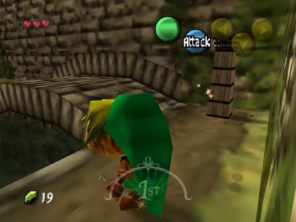 The Legend of Zelda Majora's Mask gameplay cover art for Nintendo 64 (N64) video game