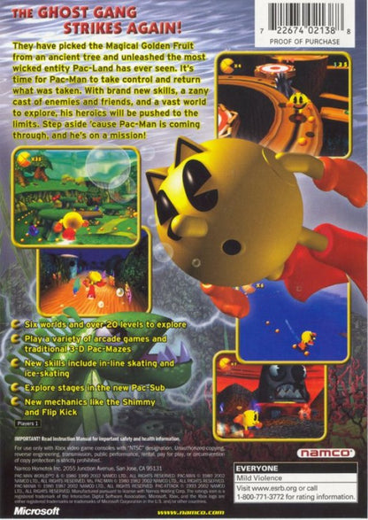 Pac-Man World 2 [Platinum Hits] – Xbox (XBOX) back cover art for video game for XBOX