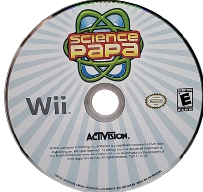 Science Papa – Nintendo Wii (Wii) science-themed puzzle simulation video game disc