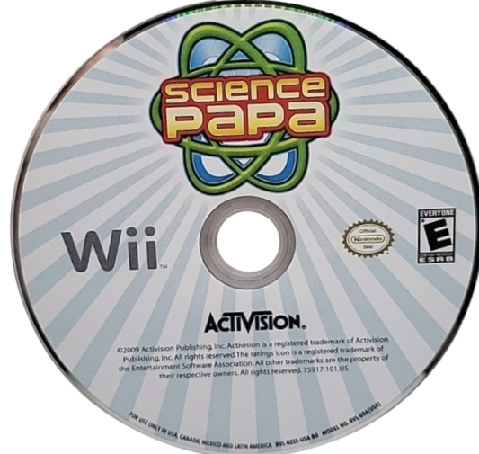 Science Papa – Nintendo Wii (Wii) science-themed puzzle simulation video game disc
