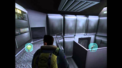 The Thing PS2 Sony PlayStation 2 survival horror game sci fi horror John Carpenter movie sequel squad based gameplay trust system infection mechanics third person shooter Antarctic setting intense atmosphere retro gaming PlayStation 2 software video game title gameplay