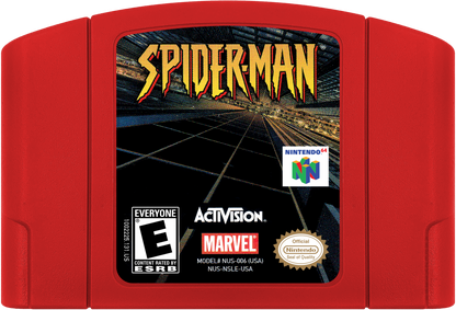 Spider-Man red cartridge for Nintendo 64 (N64) video game