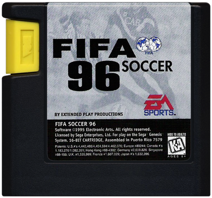 FIFA 96 cartridge for Sega Genesis (GEN) video game