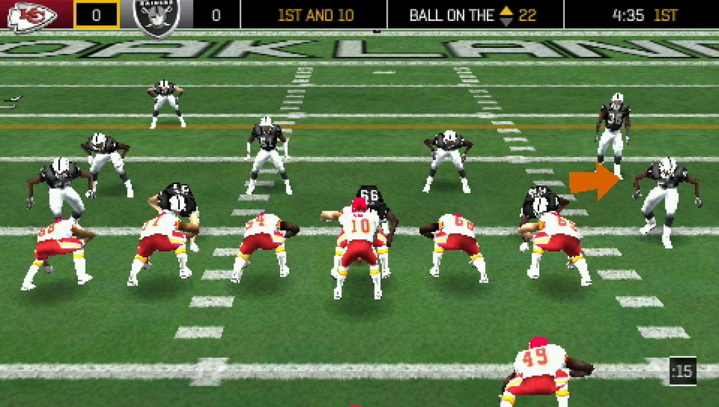 Madden 06 gameplay for PlayStation Portable (PSP) football sports game
