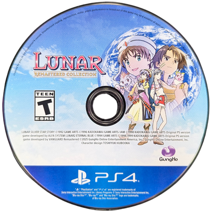 Lunar Remastered Collection PlayStation 4 JRPG classic remastered compilation Silver Star Story Complete Eternal Blue Complete anime cutscenes turn-based combat disc