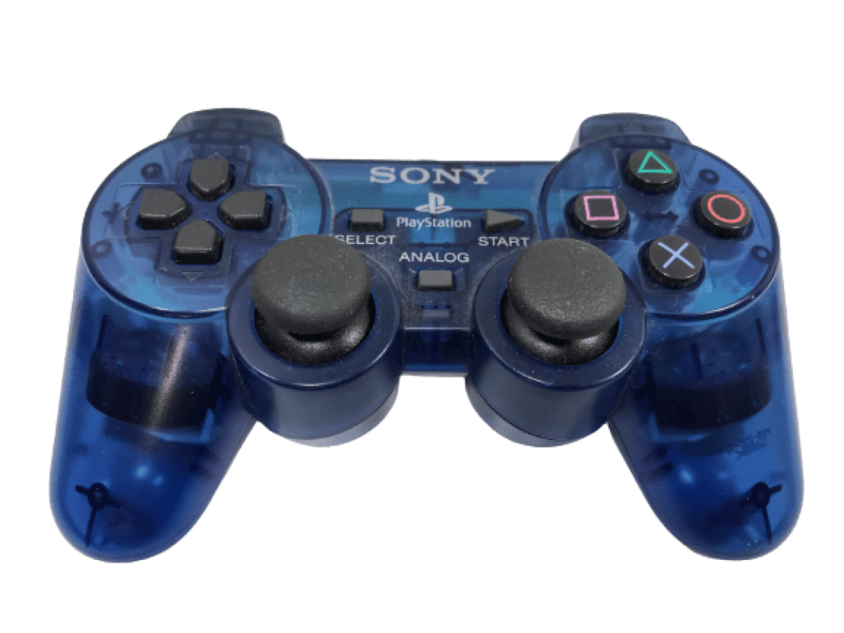PlayStation 2 (PS2) Dualshock 2 Controller [Clear Ocean Blue] transparent blue controller design