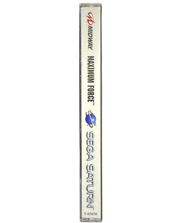 Maximum Force Sega Saturn for retro video game enthusiasts featuring arcade light gun shooter gameplay fast paced action police themed missions enemy encounters explosive set pieces challenging stages and collectible gaming appeal case spine