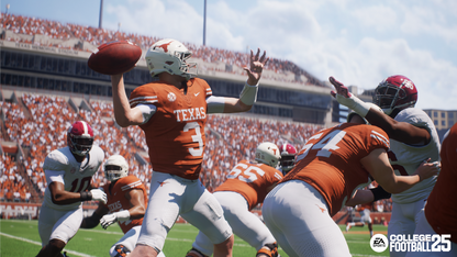 EA Sports College Football 25 PlayStation 5 college football simulation video game CampusIQ system 134 FBS teams Dynasty mode Road to Glory mode Ultimate Team authentic atmospheres stadium traditions Wear and Tear mechanics Homefield Advantage Pre-Snap Recognition gameplay screenshot