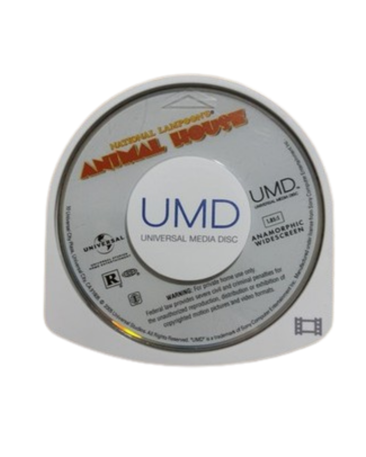 National Lampoons Animal House PSP movie comedy film digital video adaptation college fraternity chaos classic comedy movie handheld video playback PSP video entertainment software title UMD