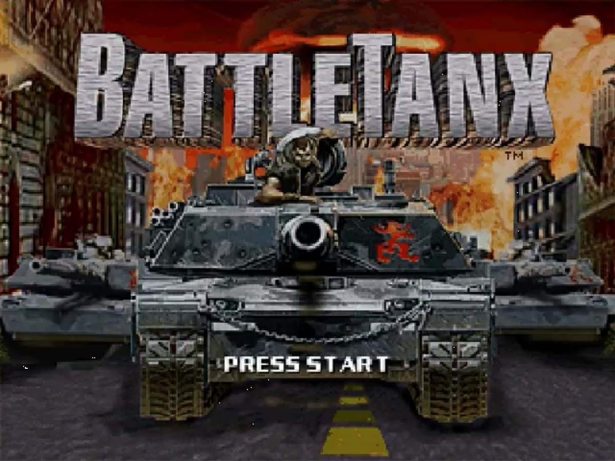 Battletanx title screen for Nintendo 64 (N64) video game