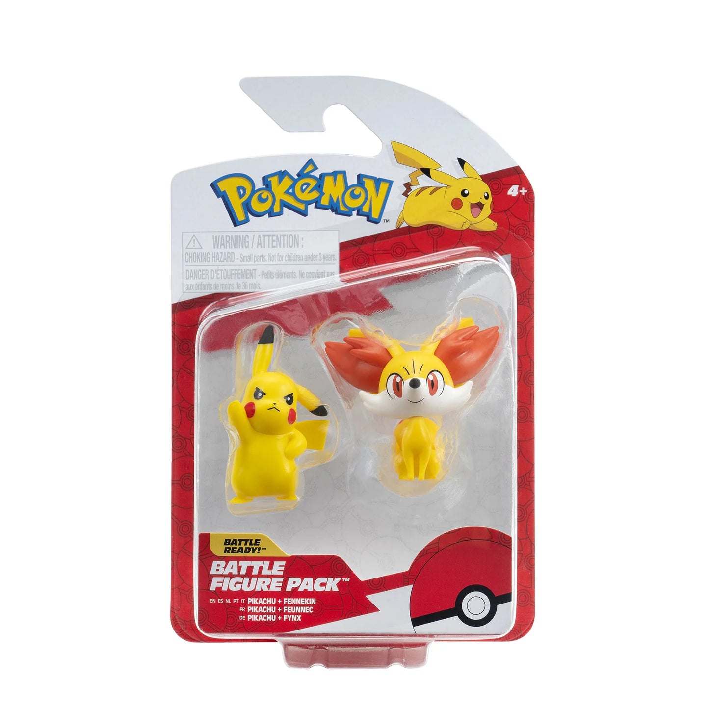 Pokemon Battle Figure Pack Fennekin and Pikachu collectible Pokémon figure two pack featuring Fennekin fire type and Pikachu electric type detailed mini figures display toys for fans and collectors