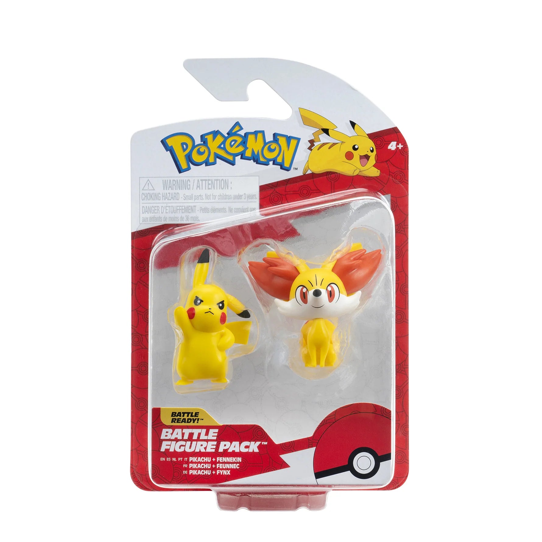 Pokemon Battle Figure Pack Fennekin and Pikachu collectible Pokémon figure two pack featuring Fennekin fire type and Pikachu electric type detailed mini figures display toys for fans and collectors