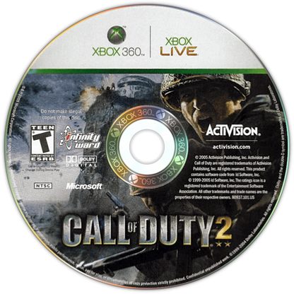 Retro Call of Duty 2 Xbox 360 inspired design featuring World War 2 first person shooter aesthetic vintage HD era Normandy landings intense infantry combat cinematic war storytelling realistic battlefield atmosphere nostalgic classic FPS presentation cover art 