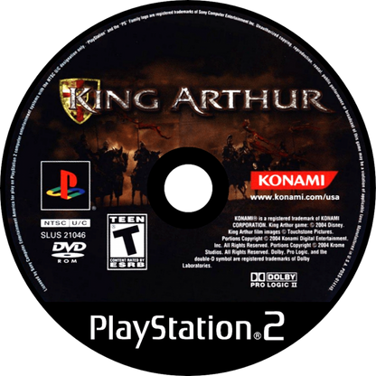 King Arthur disc art for PlayStation 2 (PS2) video game