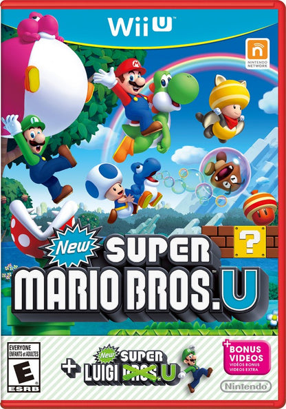 New Super Mario Bros. U + New Super Luigi U cover art for Nintendo Wii U (WiiU) video game