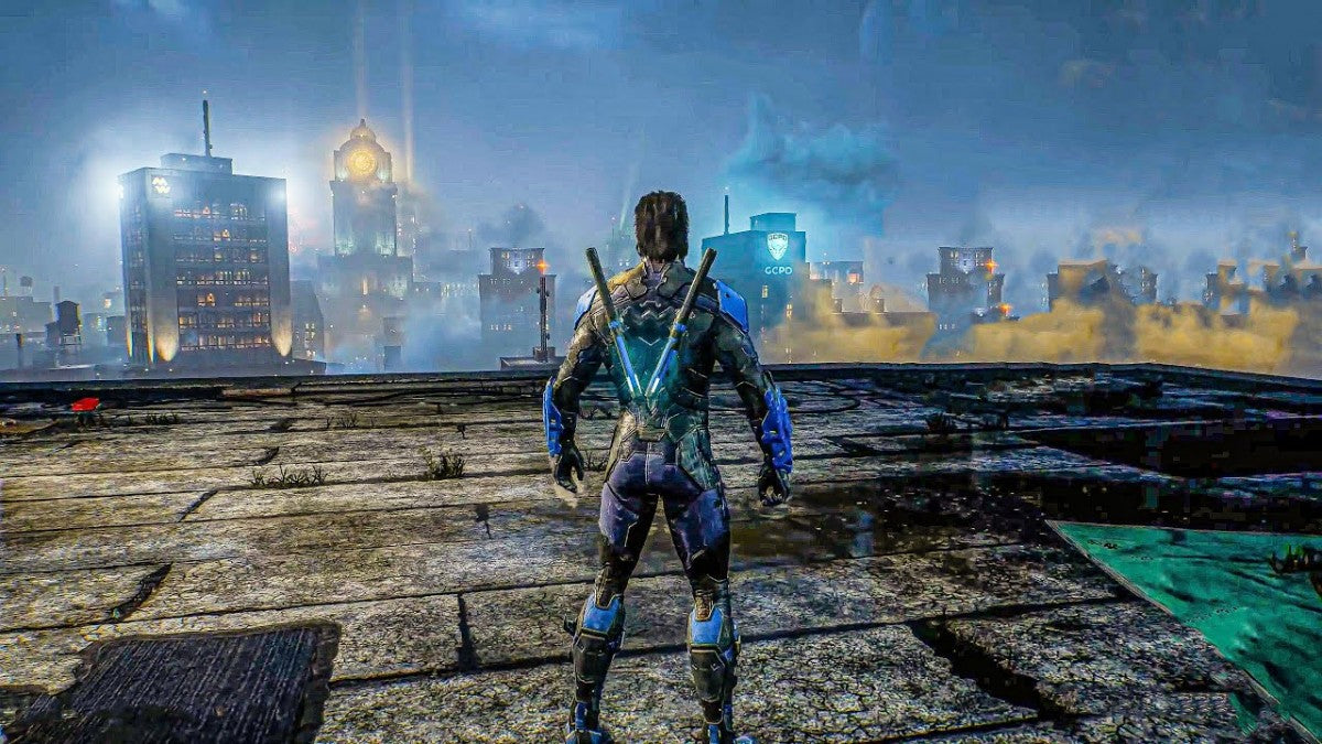 Gotham Knights PlayStation 5 PS5 action RPG video game featuring the Batfamily in open-world Gotham City co-op gameplay screenshot