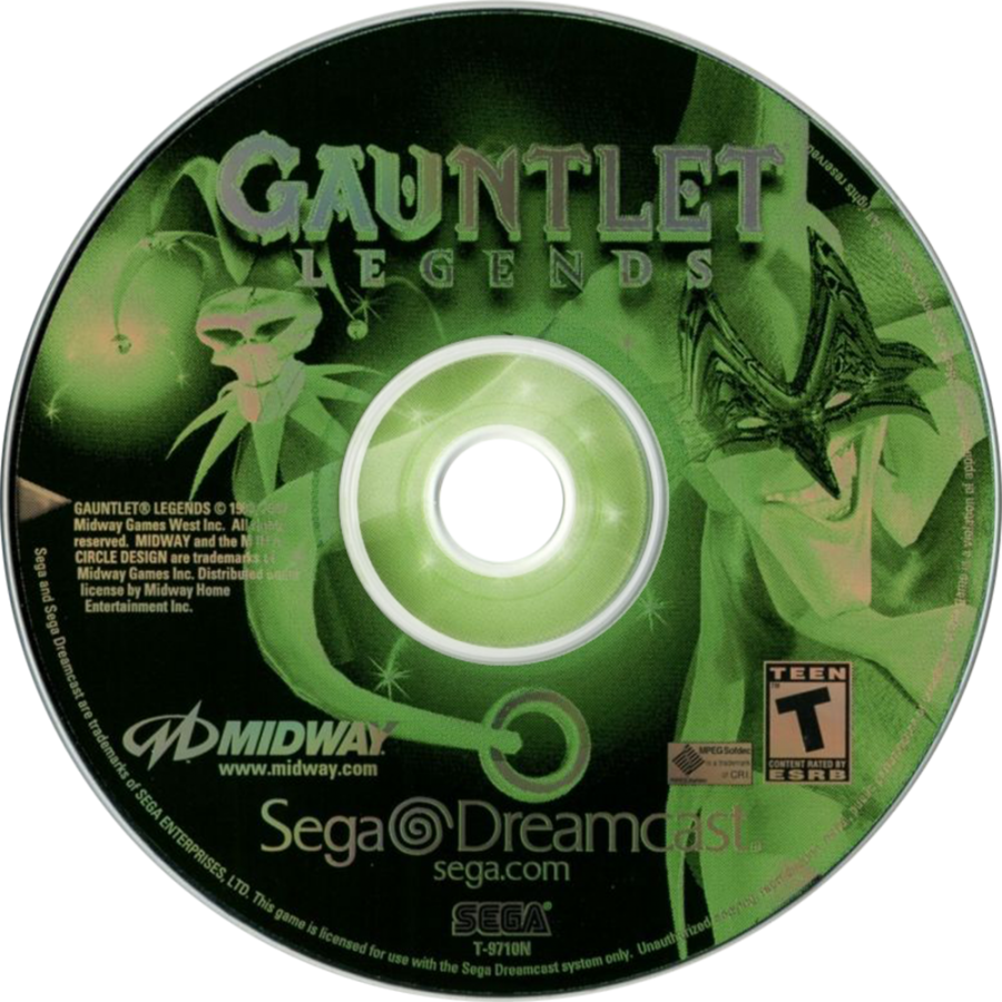 Gauntlet Legends Sega Dreamcast retro video game action RPG disc
