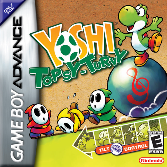 Yoshi Topsy Turvy cover art for Game Boy Advance (GBA) video game
