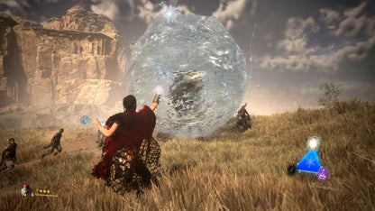 Forspoken [Steelbook] for PlayStation 5 (PS5) at Gamers INC, featuring a fast-paced open-world RPG where you use fluid magical parkour and elemental combat as Frey Holland to save the land of Athia from a corrupted Taint in this limited edition case edition gameplay screenshot