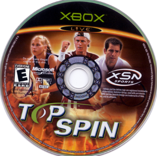 Top Spin disc for Xbox (XBOX) video game