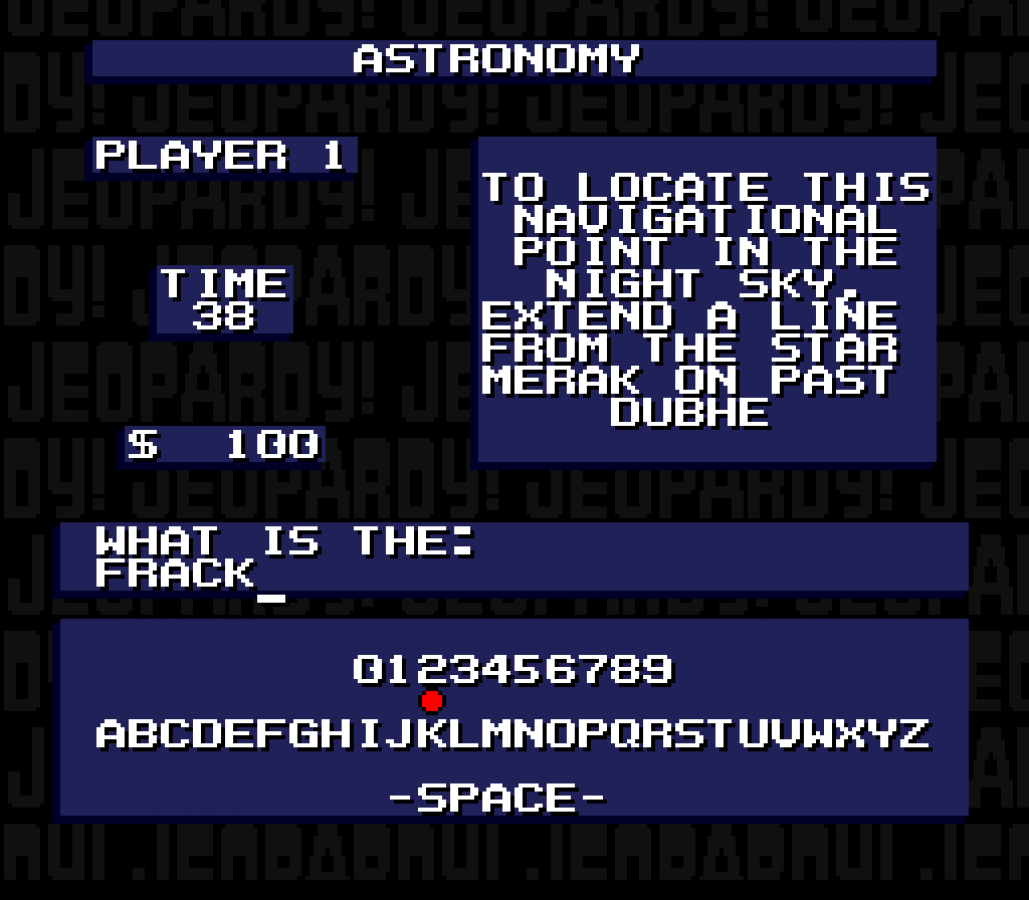 Jeopardy Super Nintendo Entertainment System SNES video game featuring trivia game show gameplay question and answer challenges category selection clue solving competitive multiplayer scoring and classic 16 bit Nintendo gameplay retro video game collection collectible gaming appeal gameplay