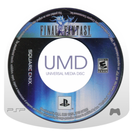 Final Fantasy PSP inspired design featuring classic fantasy role playing adventure aesthetic legendary heroes epic quests turn based combat richly imagined worlds enhanced portable visuals iconic magic systems character progression and timeless JRPG gameplay presentation UMD