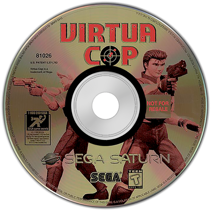 Virtua Cop disc art for Sega Saturn (SS) video game