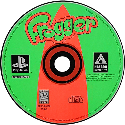 Frogger disc for PlayStation 1 (PS1) video game