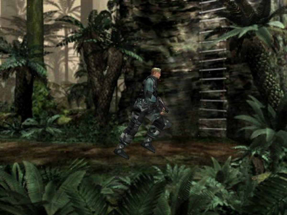 Dino Crisis 2 PS1 PlayStation 1 survival horror action game dinosaur shooter Capcom arcade style combat Regina third person adventure retro video game gameplay 